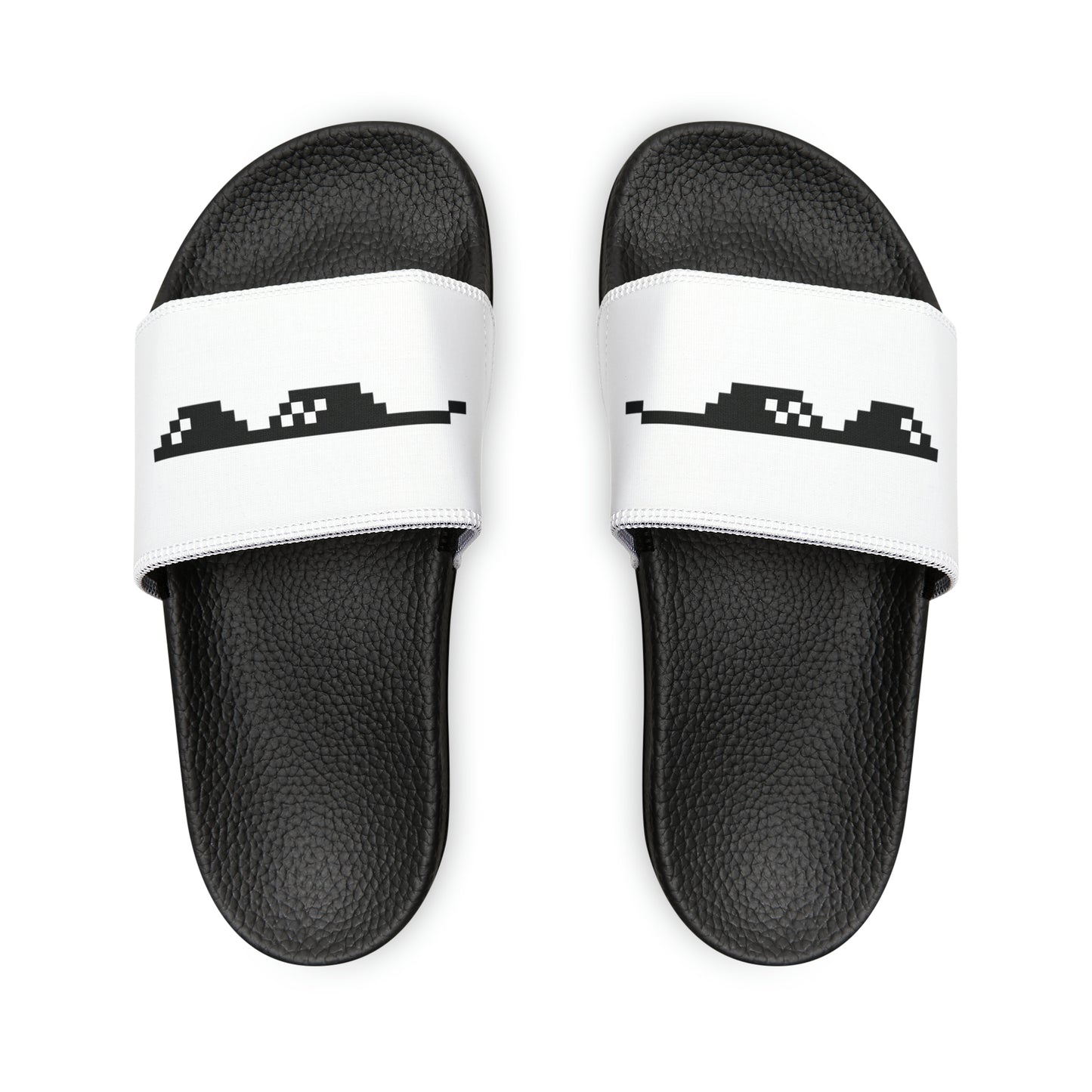 Men's Thug Life Glasses Slide Sandals (White)