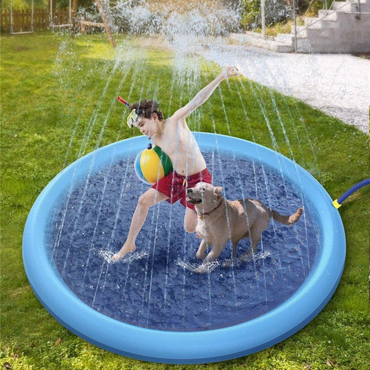 Non-Slip Splash Pad For Kids And Pet Dog Pool Summer Outdoo