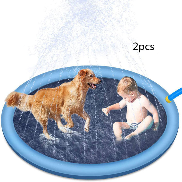 Non-Slip Splash Pad For Kids And Pet Dog Pool Summer Outdoo