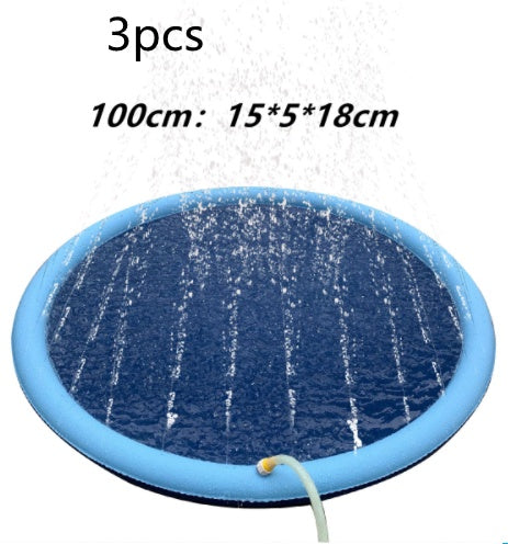 Non-Slip Splash Pad For Kids And Pet Dog Pool Summer Outdoo