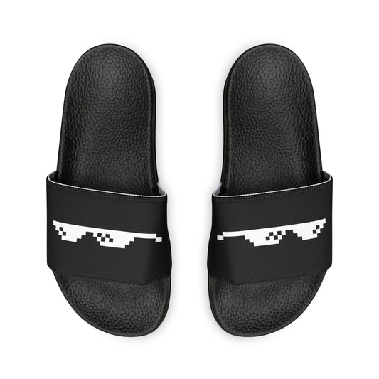 Men's Thug Life Glasses Slide Sandals (Black)