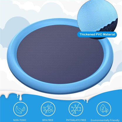 Non-Slip Splash Pad For Kids And Pet Dog Pool Summer Outdoo