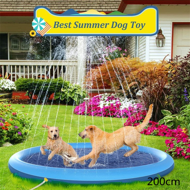 Non-Slip Splash Pad For Kids And Pet Dog Pool Summer Outdoo