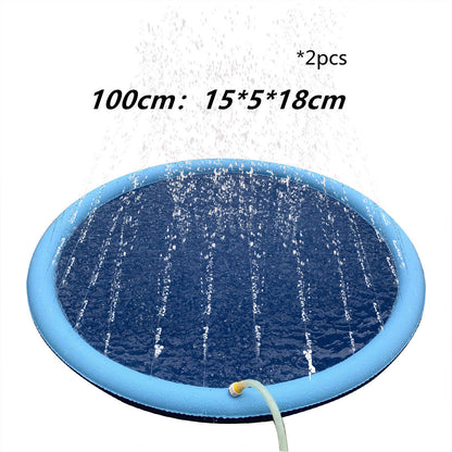 Non-Slip Splash Pad For Kids And Pet Dog Pool Summer Outdoo