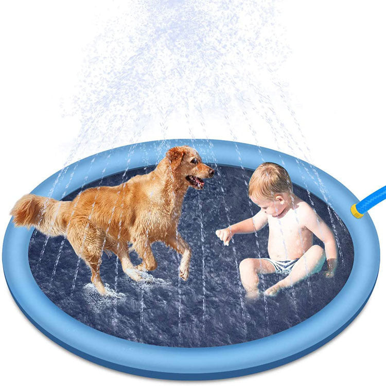 Non-Slip Splash Pad For Kids And Pet Dog Pool Summer Outdoo