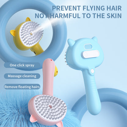 Hair Cleaning Brush With Mist Multifunctional Cat Grooming Brush