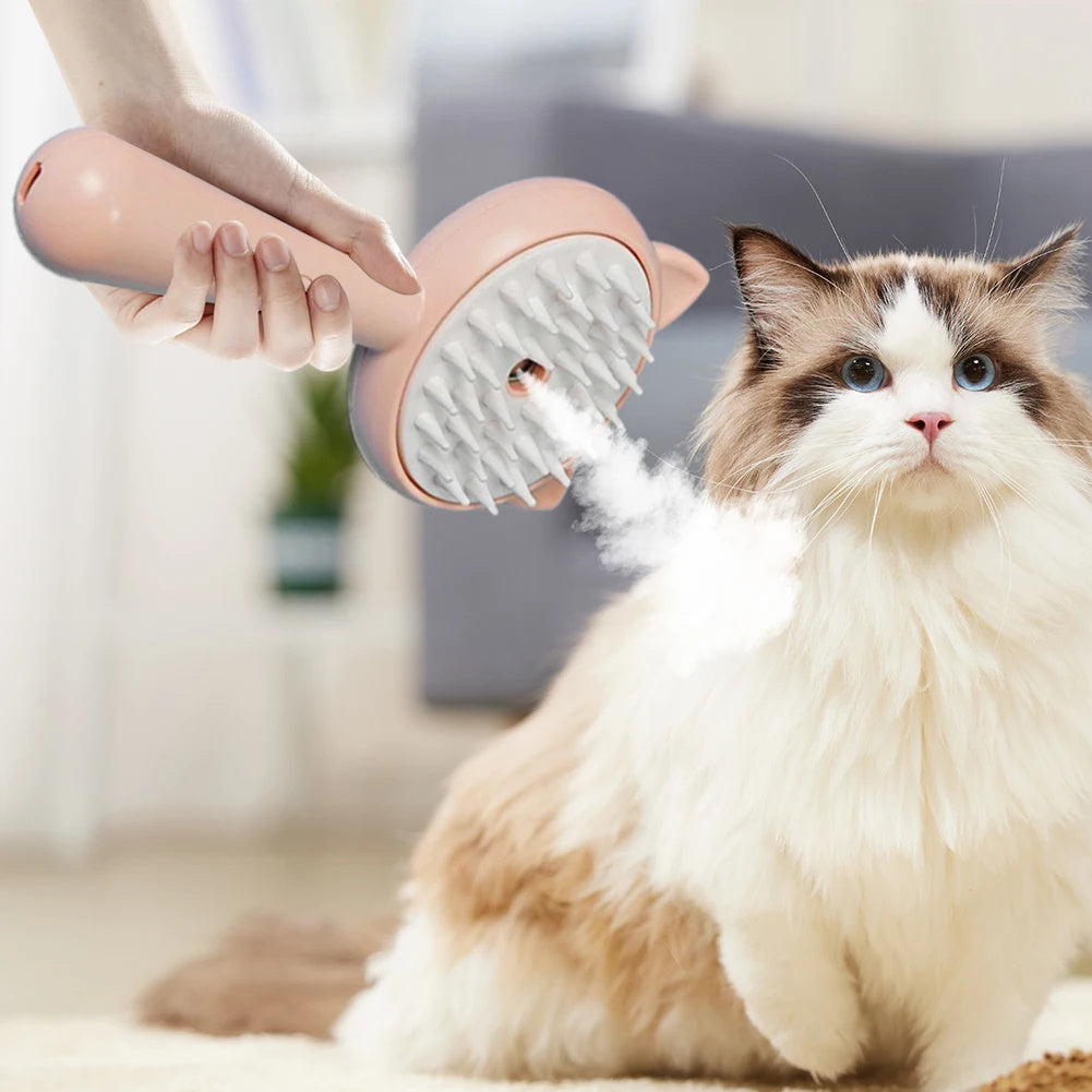 Hair Cleaning Brush With Mist Multifunctional Cat Grooming Brush