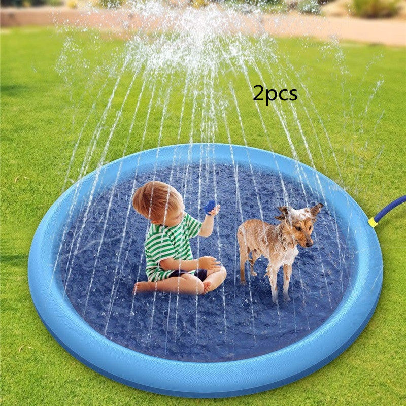 Non-Slip Splash Pad For Kids And Pet Dog Pool Summer Outdoo