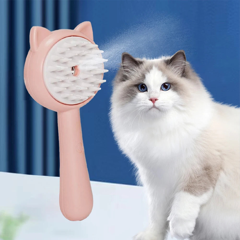 Hair Cleaning Brush With Mist Multifunctional Cat Grooming Brush