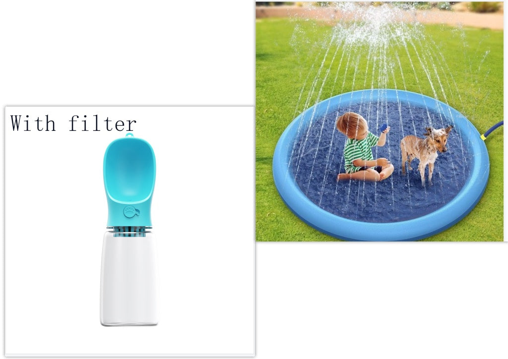 Non-Slip Splash Pad For Kids And Pet Dog Pool Summer Outdoo